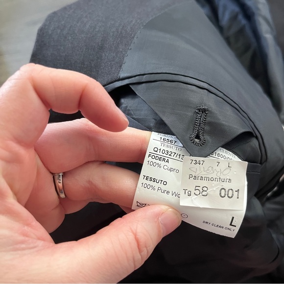 Canali Mens Charcoal Black 100% Wool Blazer Made in Italy Size 40L - Picture 5 of 9